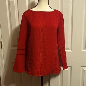 Calvin Klein Women’s Long Sleeve Red Blouse Brand new w/ tag Size 2